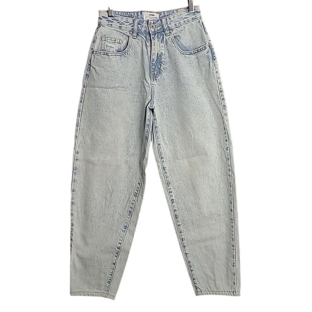 Cotton On Jeans Womens 2 Barrel Leg High Rise Slouch Mom Jean No Stretch